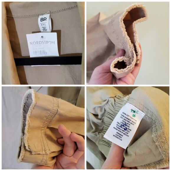 NWT! BP. Comfortable Tan Cotton Button-Down Jacket Plus Size Size XXL - Picture 4 of 7